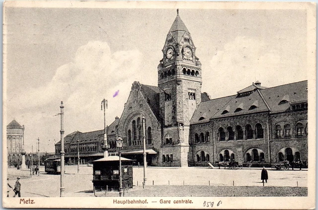 57 METZ - vue d'ensemble de la gare centrale.