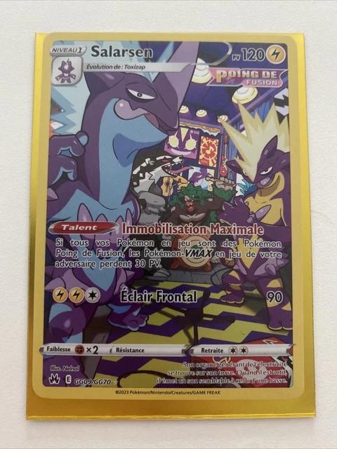 carte pokemon Salarsen Full art GG09/GG70 serie Zénith supreme