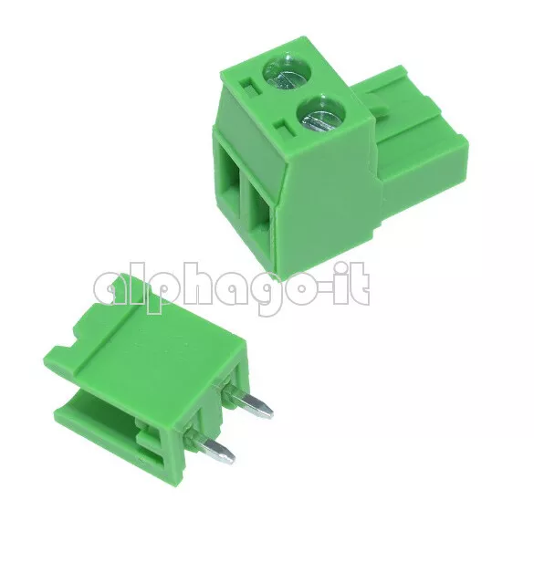 5Pcs KF2EDGK KF-2P 2PIN Right Angle Plug-in Terminal Connector 5.08mm Pitch NEW
