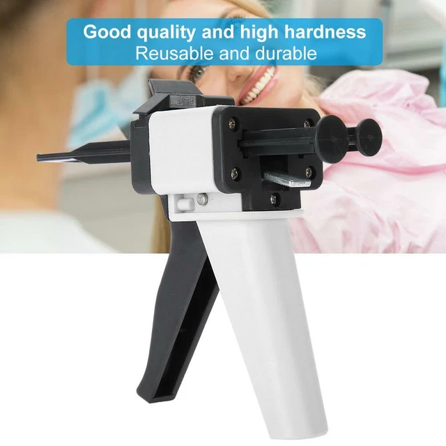 HQ 1:1/1:2 Ratio Dental Impression Mixing Dispenser Dispensing Caulking Gun 50ml