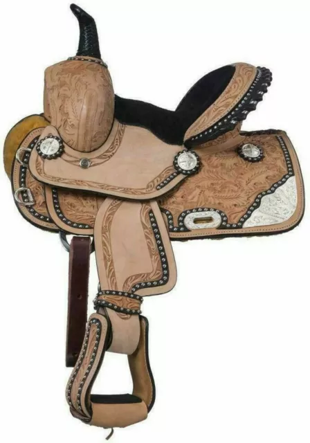 Premium Leather Pony Miniature Children Western Horse Saddle 10" All Sizes