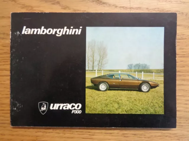 Lamborghini Urraco P300 Besitzerhandbuch/Handbuch