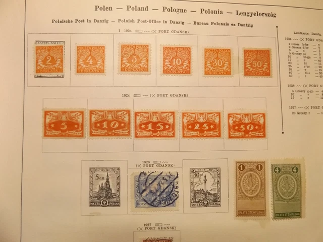 Polen  Sammlung auf Vordruckseiten ab ca 1918 17