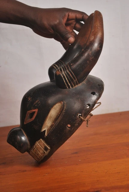 African Tribal Art,amazing Luba  animal  mask from Katanga region  DRC . 7
