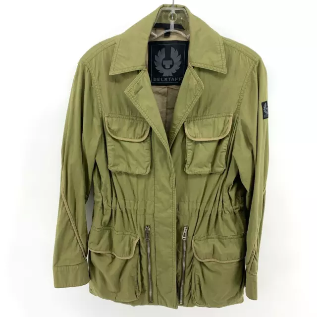 BELSTAFF London Womens Size 36 Army Green Military Anorak Cotton Jacket