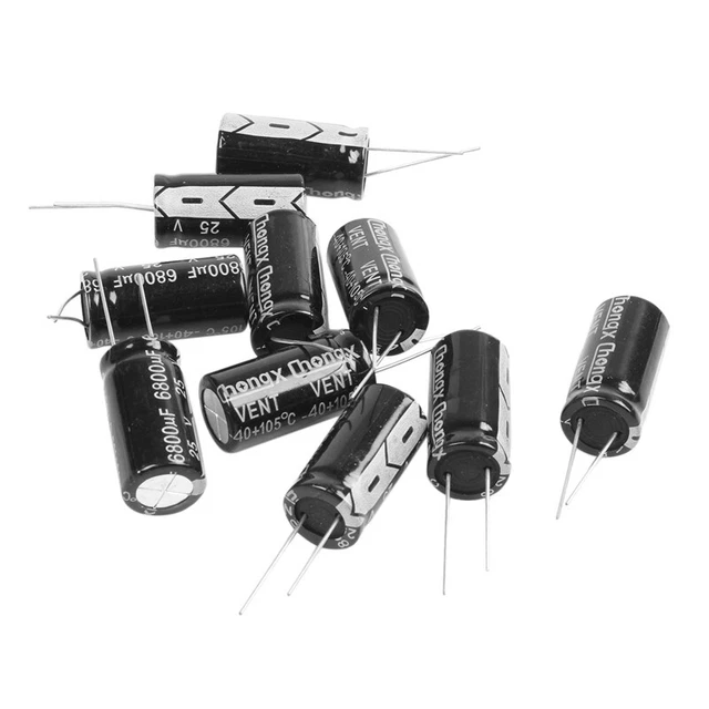 10 Pcs 16mm x 30mm 6800UF 25V condensateur electrolytique radiale polarisee I1R8