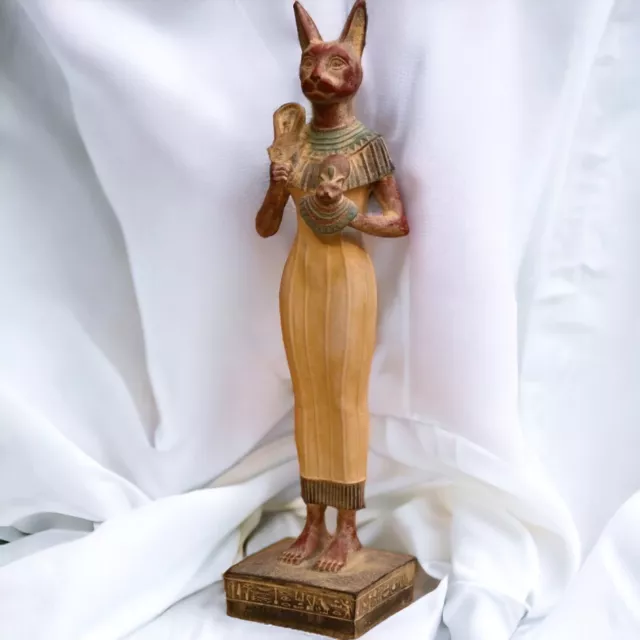 RARE ANCIENT EGYPTIAN ANTIQUES Statue Large Of Goddess Bastet Cat Egypt BC