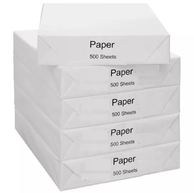 A4 White Paper Printer Copier 1 2 3 4 5 Reams Of 500 Sheets Photocopy Stationary