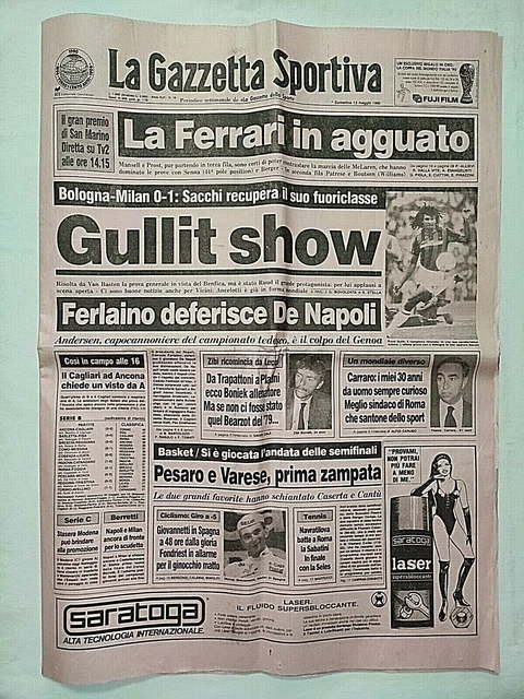 Gazette Dello Sport 29 Mai 1984 Maradona Al Napoli Barcelone Zico Roma