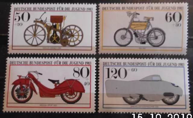 Bund Mi.- Nr. 1168 - 1171 Postfrisch 12.4.1983 Jugend Historische Motorräder