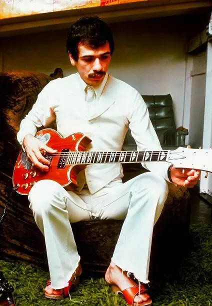 Carlos Santana Mexican Guitarist Of Jazz Rock And Latin Rock 1973 Old Photo