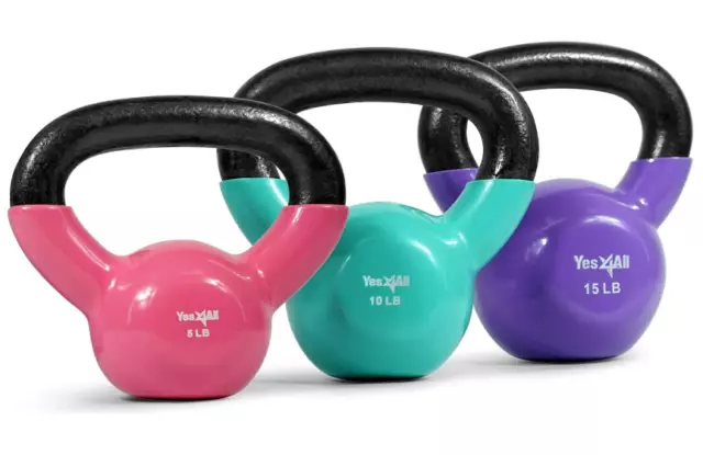 Set De Pesas Rusas Mano Para Ejercicio 5 10 15 Libras Mujer Gimnasio Hacer Ejercicios