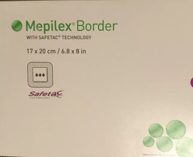 Mepilex Border Dressings 17 x 20cm (box of 5 dressings). Expiry - 2025