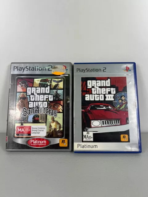 PLAYSTATION 2 PS2 Grand Theft Auto III 3 Three Gta With Poster