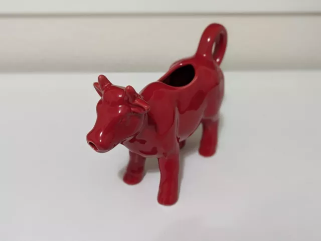 Food Network Red Cow Creamer Milk Gravy Ceramic Stoneware