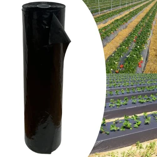 eacommerce - Telo Pacciamatura 100gr/mq Anti Erbacce e UV | Permeabile e Resistente | Facilita Crescita Piante, Nero 3,30x100 Metri