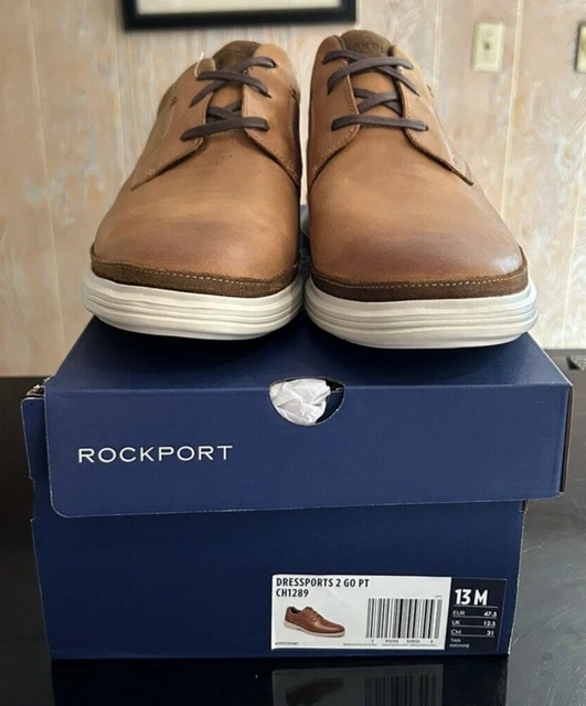 ROCKPORT DRESSPORTS 2 Go Plain Toe Mens Dress Shoes Size 14 CH1289