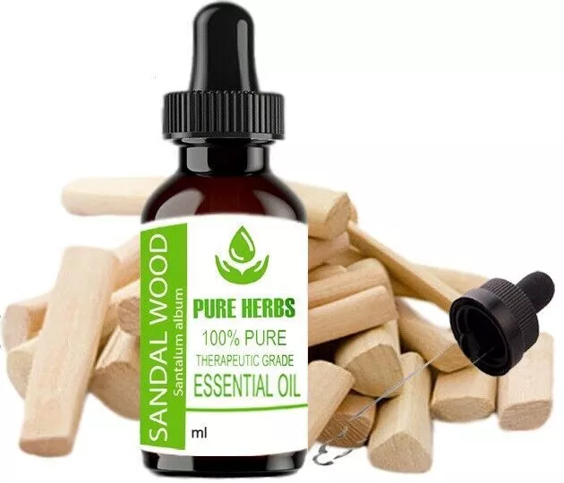 Pure Herbs Sandalwood 100% Pure & Natural santalum album Essential Oil