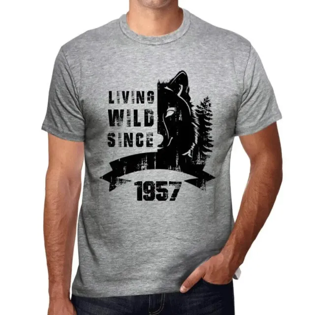 ULTRABASIC Homme Tee-Shirt Vivre À L'État Sauvage Depuis 1957 Living Wild Since