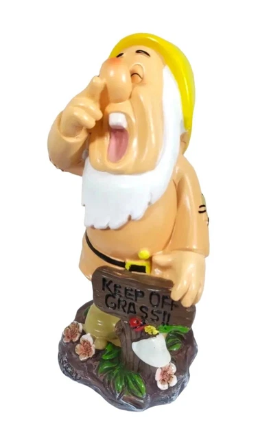 Sneezy Garden Statue Keep Off Grass 7.5" Disney Snow White Seven Dwarfs Resin