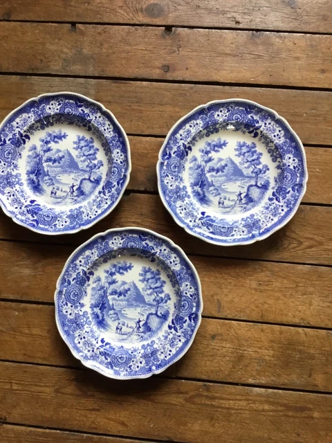 3 assiettes VILLEROY et BOCH Burgenland biche bleues