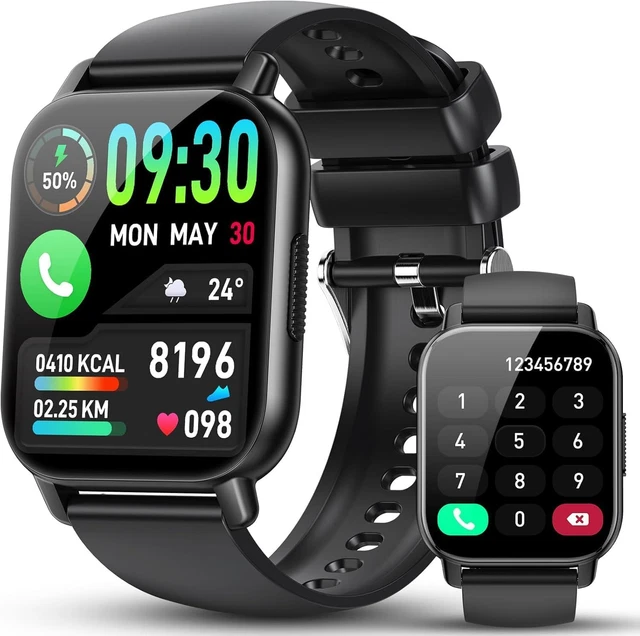 Smartwatch T1 Con Chiamate - Schermo Curvo 1,91 Pollici HD - Uomo E Donna - Nero