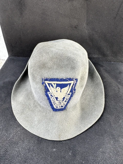 Vintage SCHOOL Girl HAT. Granville School. Embroidery Logo Caritas Et Pietas
