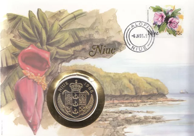 Numisbriefe Niue - Münze J.F.Kennedy "Ich bin ein Berliner" - neuwertig    R5