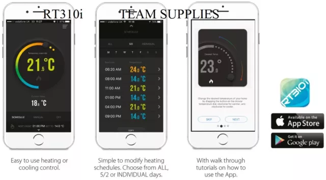 Salus RT310i sans Fil Internet Smartphone App Commande Pièce Stat Thermostat 3