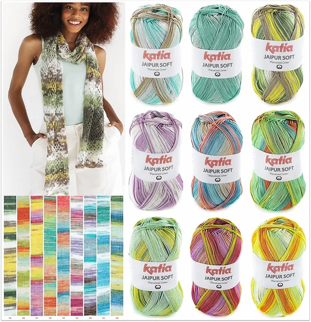 50g Katia Jaipur Soft Garn Wolle Farbverlauf zum Stricken Häkeln GP 89,80€/1kg