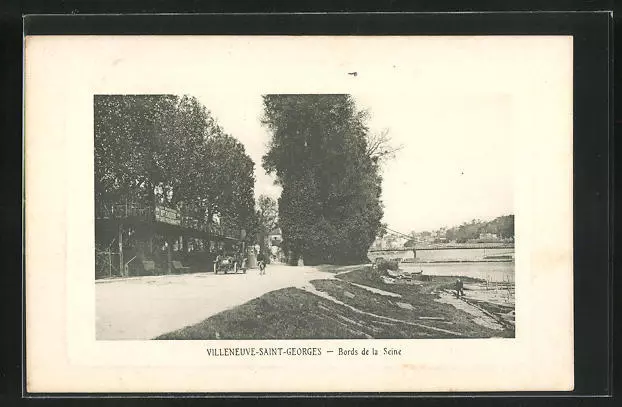 CPA Villeneuve-Saint-Georges, Bords de la Seine 1911