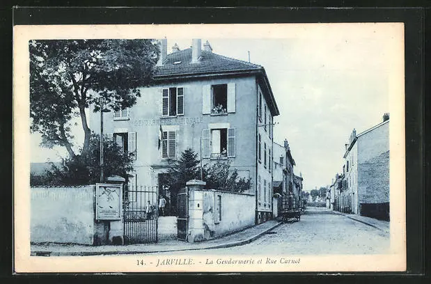 CPA Jarville, La Gendarmerie et Rue Carnot