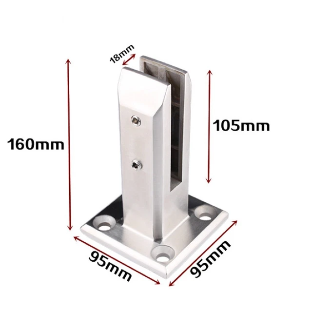 Stainless Steel Glass Clamp Glass Pool Fence Balustrade Railing Post FloorHolder