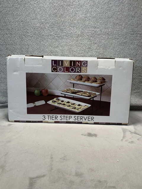 Living Colors 3-Tier Black Wrought Iron Buffet Server
