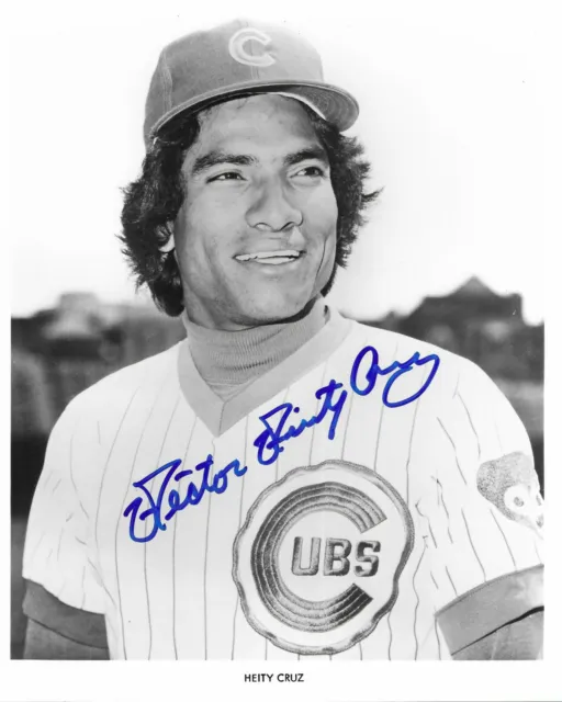 HECTOR HEITY CRUZ Autographed Signed 8 x 10 Baseball VINTAGE Photo Chicago Cubs