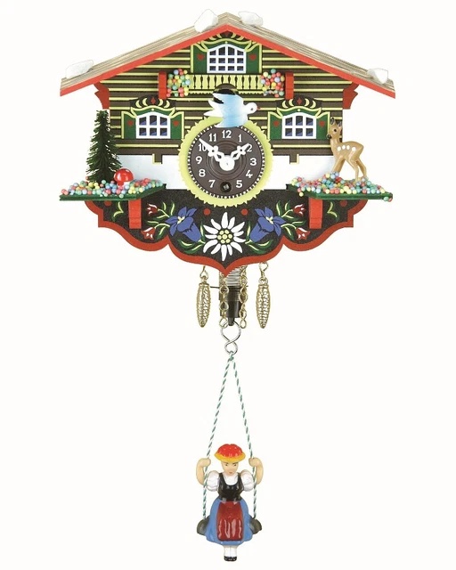 Pendulette en miniature de la Forêt Noire maison suisse TU 59 P neuf