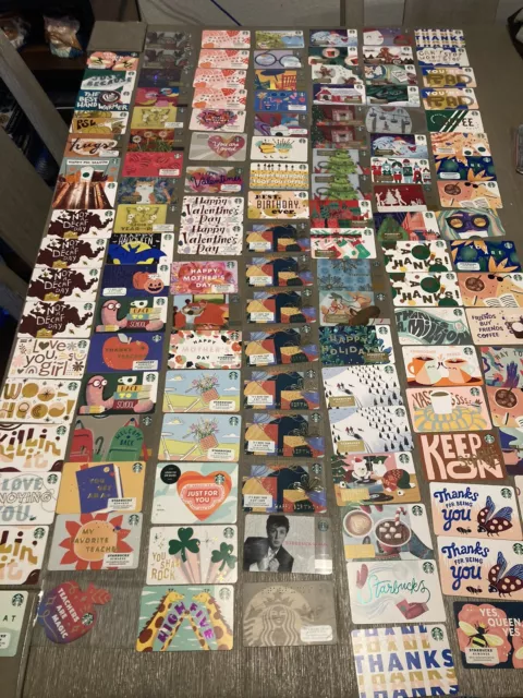 Collectible Gift Card Lot No Value Starbucks, Macy’s and Target Over 200 Cards