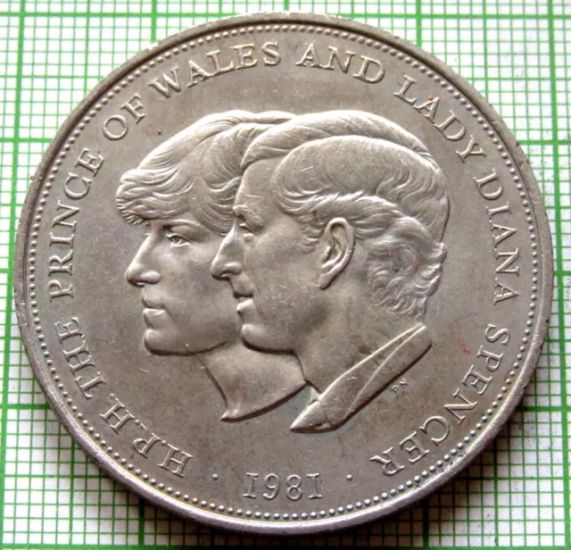 Great Britain 1981 Crown, Royal Wedding Prince Charles & Lady Diana Spencer, Unc