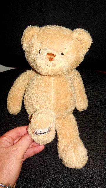 doudou peluche ours beige marron BUKOWSKI 31cm