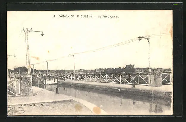 CPA Saincaize-le-Guétin, Le Pont-Canal