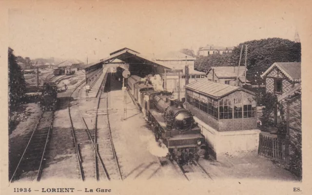 Cpa Lorient La Gare Train, Locomotive