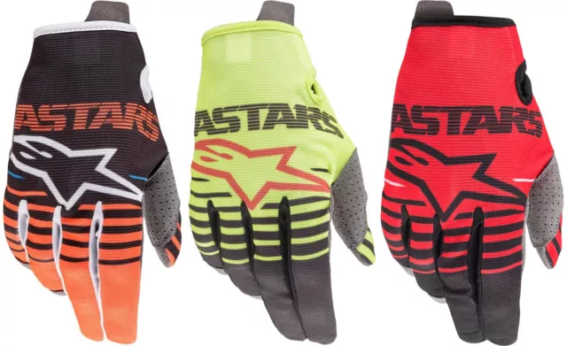 Jeunes Alpinestars Radar Motocross MX Vélo Enfants Gants Orange Jaune Rouge