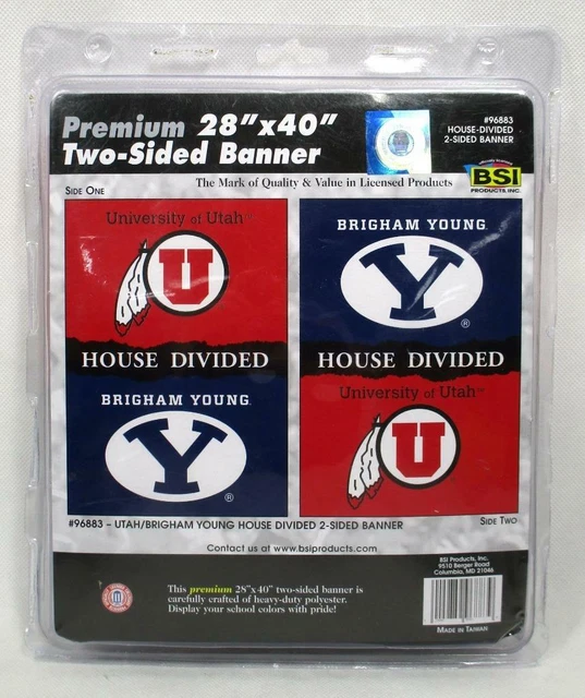 Utah Brigham Young House Divided 2 Sided Banner 28" x 40" Yard Garden Flag A-6