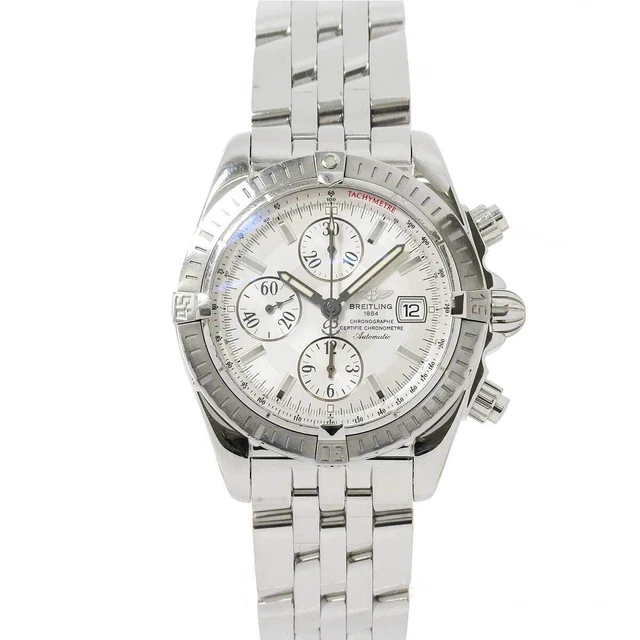 BREITLING Chonomat Evolution A13356 Automatic Date Silver Dial Mens 90178134