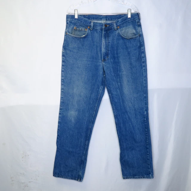 VTG Polo Ralph Lauren Classic Fit Jeans Mens 34x29 Distressed Straight Mid Rise