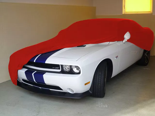 Vollgarage Car-Cover Schutzdecke Indoor Rot für  Dodge Challenger SRT8