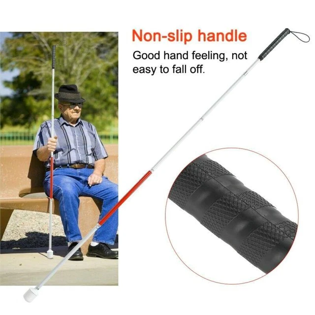 FOLDING BLIND CANE Walking Stick for the Visually Impaired AntiSkid