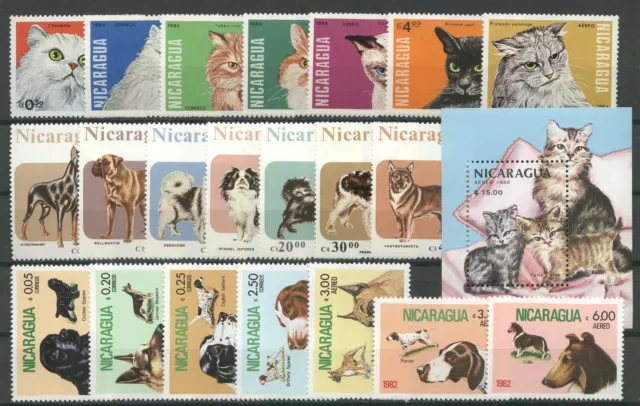 Hunde, Katzen - Nicaragua - LOT ** MNH