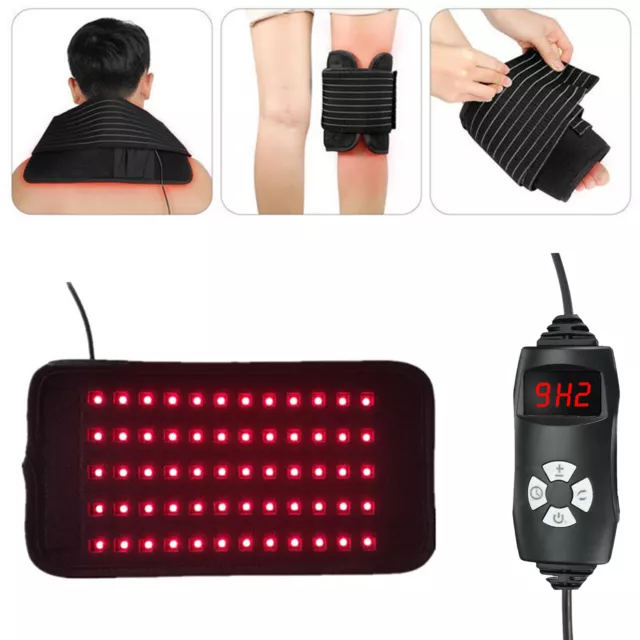 660nm&850nm Infrared Red LED Light Therapy Belt Waist Wrap Pad for Pain Relief