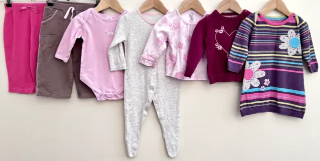 Baby Girls Bundle Of Clothing Age 6-9 Months M&S Ladybird Tu